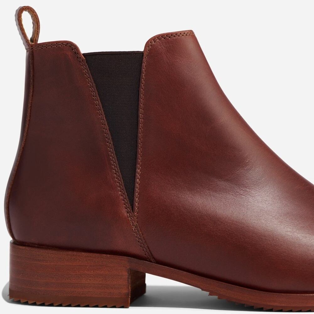 Nisolo Eva Everyday Chelsea Boot Auburn Leather NIB 8.5 Sustainable Designer - Picture 10 of 16